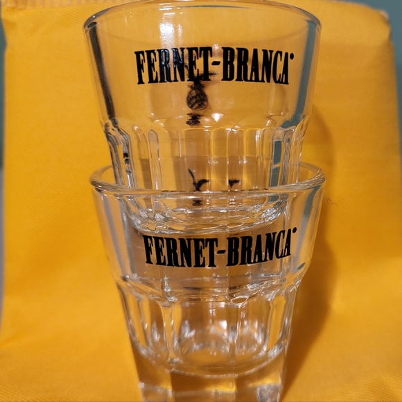 Set of 2 Fernet Branca Shot Glasses - Picture 1 of 3